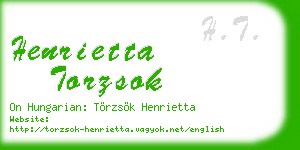 henrietta torzsok business card